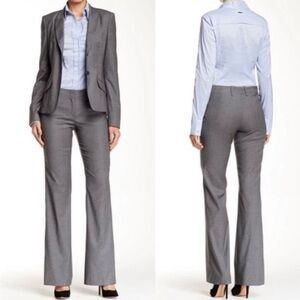 Hugo Boss Pants 12 Gray Tulia 1 Wool Blend Gray Straight Leg Belt Loop NWT $250